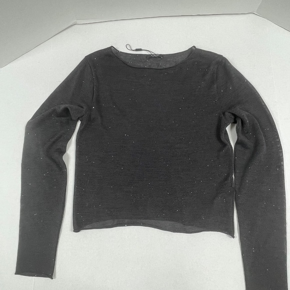 Massimo Dutti Velicine Black Lightweight Sweater - Size XS - NEW. - Picture 4 of 13
